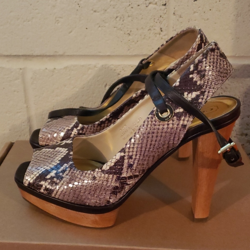 Coach Brown High Heel Sandals with Slingback
